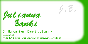 julianna banki business card