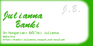 julianna banki business card